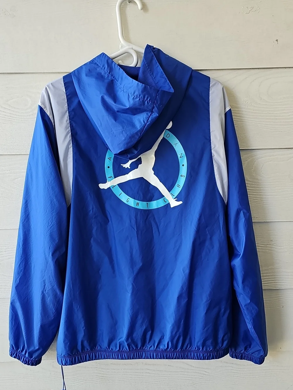 Jordan Flight MVP Woven Hooded Pullover Jacket Blue Black Men’s Large